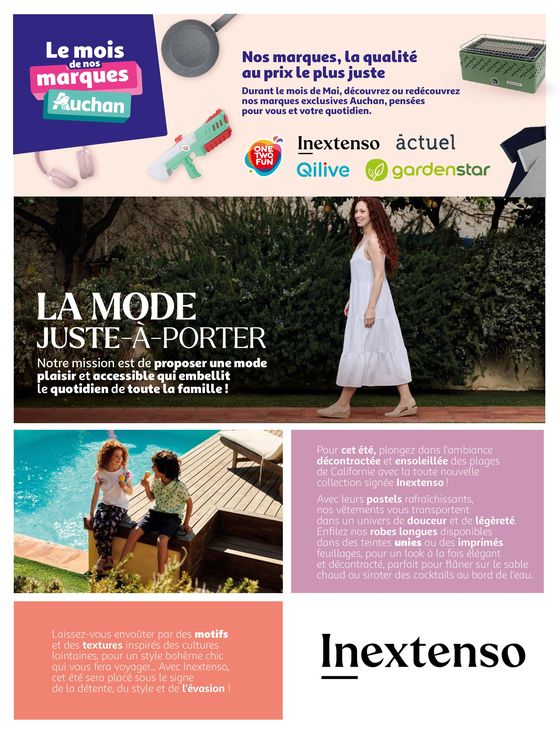 Catalogue Auchan Hypermarché à Toulouse | Découvrez notre collection Summer Inextenso | 07/05/2024 - 21/05/2024