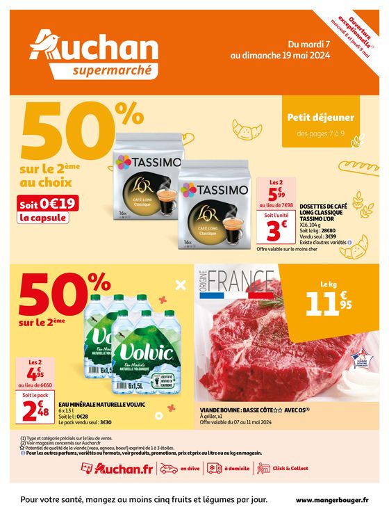 Catalogue Auchan Supermarché à Artigues-près-Bordeaux | Un bon petit-dej pour une belle journée | 07/05/2024 - 19/05/2024
