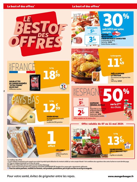Catalogue Auchan Supermarché à Saclay | Un bon petit-dej pour une belle journée | 07/05/2024 - 19/05/2024