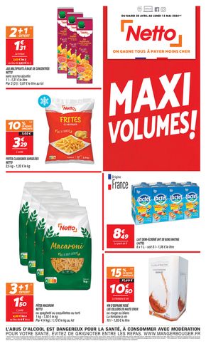 Catalogue Netto à Quimper | MAXI VOLUMES ! | 30/04/2024 - 13/05/2024