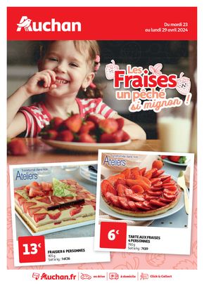 Catalogue Auchan Hypermarché à Dunkerque | Les Fraises un pêché si mignon !! | 23/04/2024 - 29/04/2024