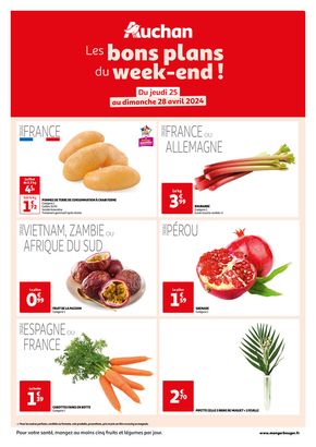 Catalogue Auchan Hypermarché à Puteaux | Les bons plans du week-end dans votre hyper ! | 25/04/2024 - 28/04/2024