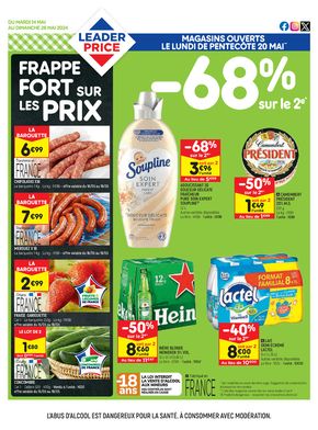 Catalogue Leader Price à Lacroix-Saint-Ouen | FRAPPE FORT SUR LES PRIX | 14/05/2024 - 26/05/2024