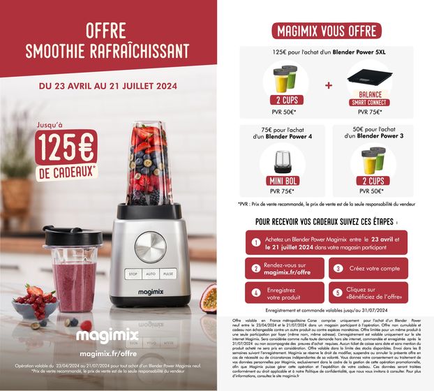 Catalogue Boulanger à Reims | OFFRE MAGIMIX: 125€ DE CADEAUX! | 23/04/2024 - 21/07/2024