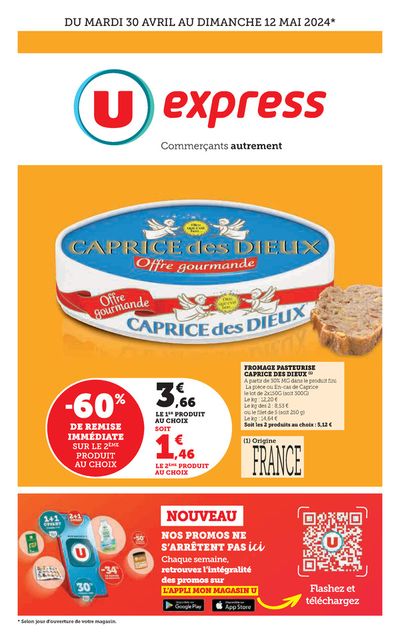 Promos de Supermarchés à Saint-Sébastien-sur-Loire | U express sur U Express | 30/04/2024 - 12/05/2024
