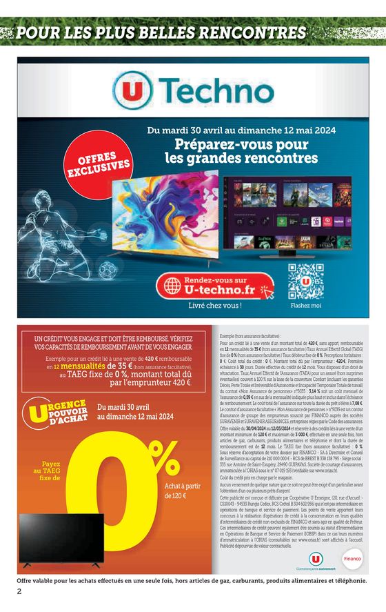 Catalogue Hyper U à Puilboreau | L'avant match à prix bas | 30/04/2024 - 12/05/2024