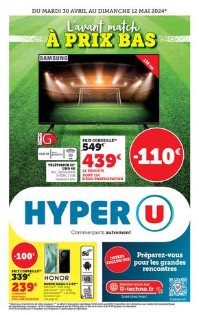Catalogue Hyper U à Châteaugiron | L'avant match à prix bas | 30/04/2024 - 12/05/2024