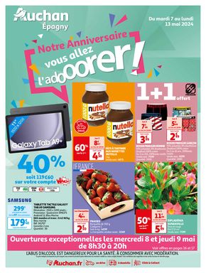 Catalogue Auchan Hypermarché | Notre anniversaire vous allez l’adooorer ! | 07/05/2024 - 13/05/2024