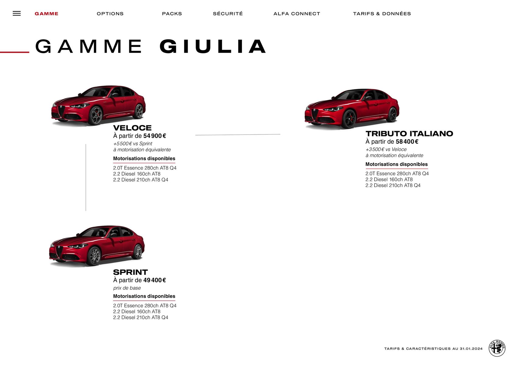 Catalogue Alfa Romeo GIULIA, page 00004
