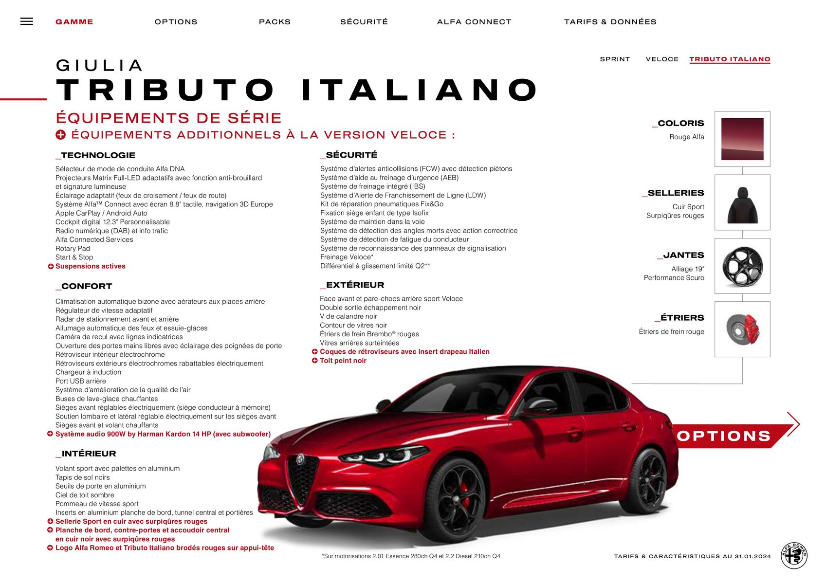 Catalogue Alfa Romeo GIULIA, page 00009