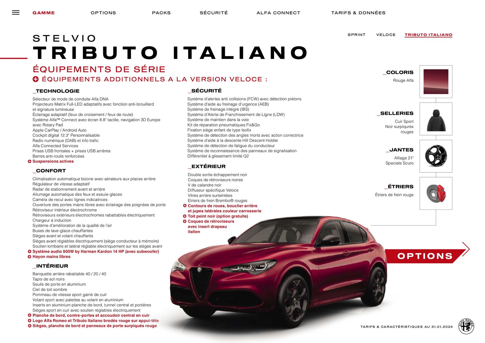 Catalogue Alfa Romeo STELVIO, page 00009