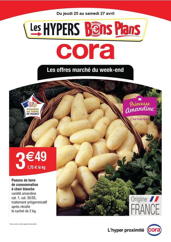 Catalogue Cora à Vélizy-Villacoublay | Les offres marché du week-end | 25/04/2024 - 27/04/2024