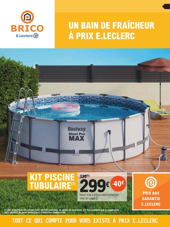 Catalogue E.Leclerc Brico à Challans | Un bain de fraîcheur à prix | 30/04/2024 - 18/05/2024