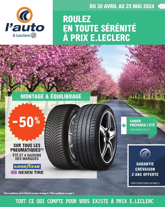 Catalogue E.Leclerc L'Auto à Saint-Berthevin | Roulez en toute sérénité à prix | 30/04/2024 - 25/05/2024