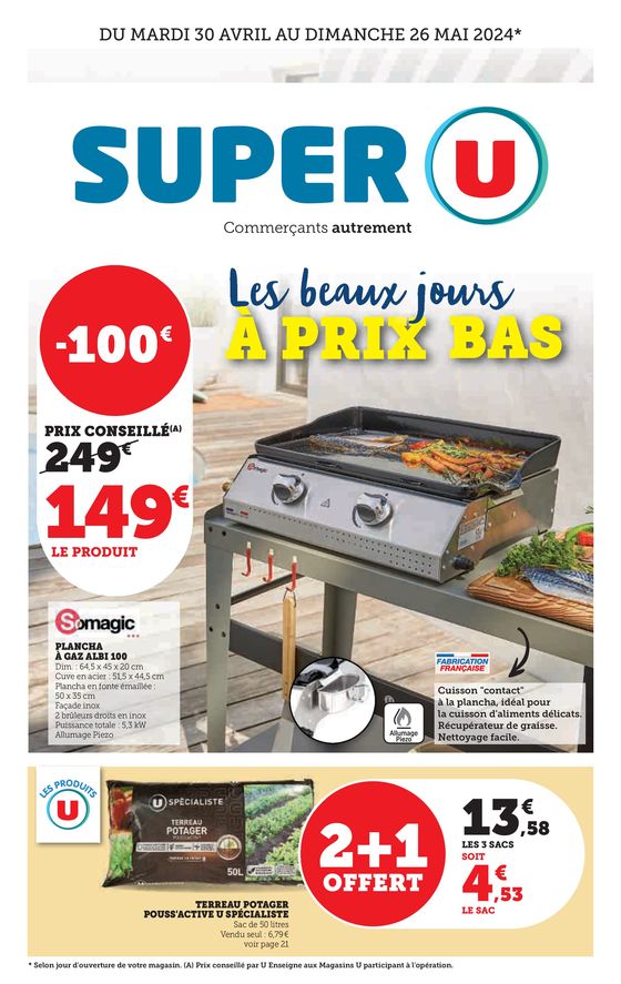Catalogue Super U à Franqueville-Saint-Pierre | Les beaux jours à prix bas. | 30/04/2024 - 26/05/2024