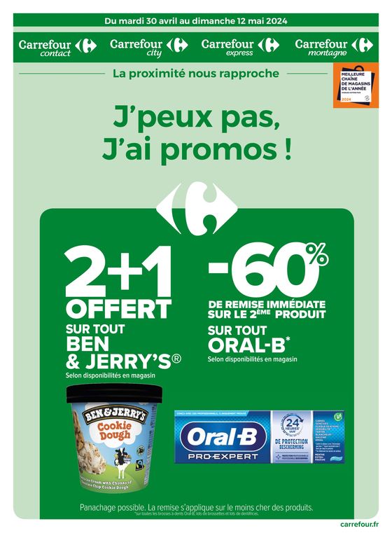 Catalogue Carrefour Contact à Belfort | J'peux pas, j'ai promos | 30/04/2024 - 12/05/2024