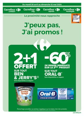 Catalogue Carrefour Contact à Fresnes-en-Woëvre | J'peux pas, j'ai promos | 30/04/2024 - 12/05/2024