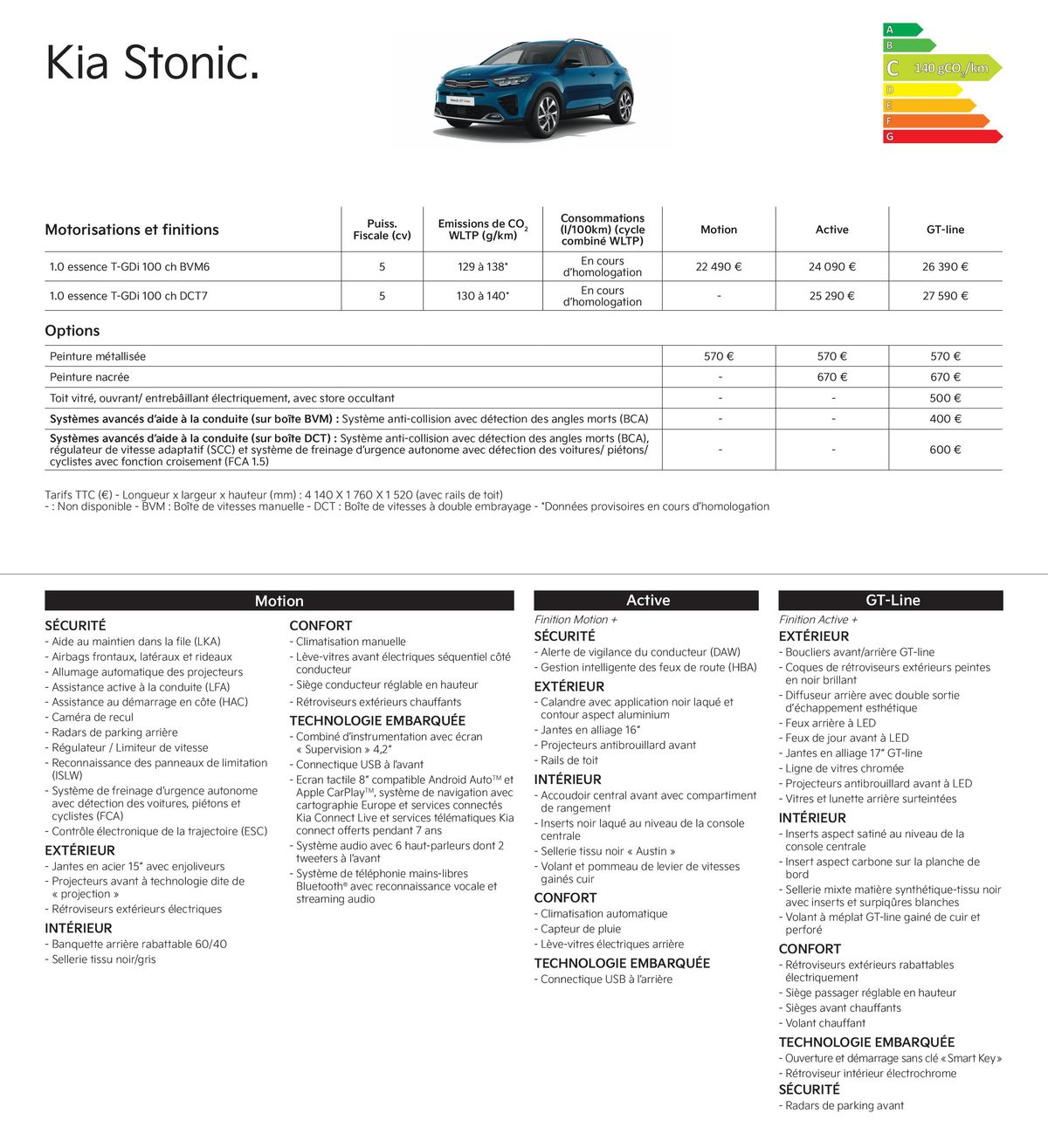 Catalogue KIA Nouvelle Picanto - Price list, page 00004