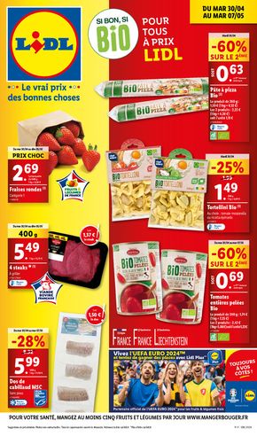 Promos de Discount Alimentaire à Châtillon-sur-Seine | Profitez du vrai goût de la nature avec notre gamme Bio accessible à tous chez Lidl ! sur Lidl | 30/04/2024 - 07/05/2024