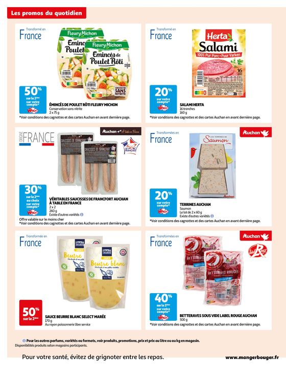 Catalogue Auchan Supermarché à Paris | Des économies au quotidien dans votre supe | 30/04/2024 - 12/05/2024