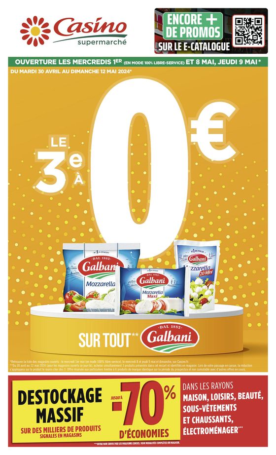 Catalogue Casino Supermarchés à Port-Saint-Louis-du-Rhône | LE 3E A 0€ | 30/04/2024 - 12/05/2024