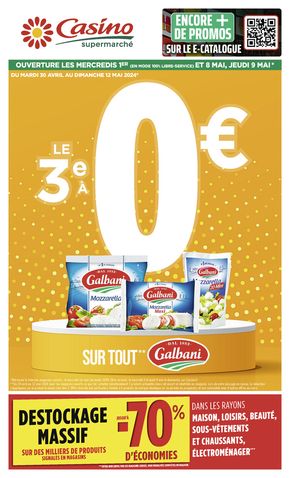 Catalogue Casino Supermarchés à Auzeville-Tolosane | LE 3E A 0€ | 30/04/2024 - 12/05/2024