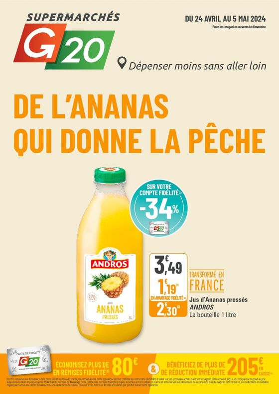 Catalogue G20 | DE L'ANANAS QUI DONNE LA PÊCHE | 29/04/2024 - 05/05/2024