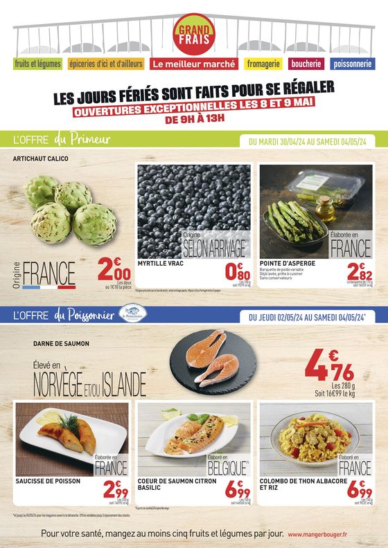 Catalogue Grand Frais à Jaux | L'OFFRE du Primeur | 30/04/2024 - 04/05/2024