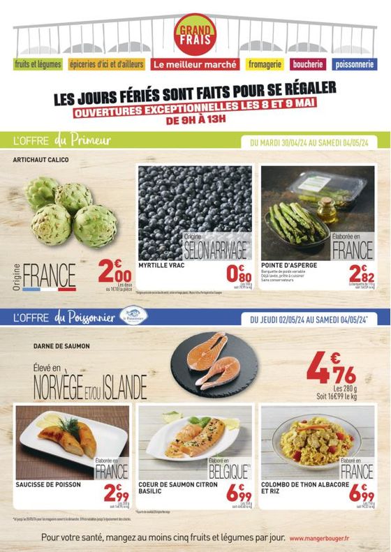 Catalogue Grand Frais à La Ville-du-Bois | L'OFFRE du Primeur | 30/04/2024 - 04/05/2024