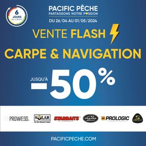 Promos de Sport à La Grande-Motte | CARPE & NAVIGATION Toutes les plus grandes marques jusqu'à -50% sur Pacific Pêche | 29/04/2024 - 01/05/2024