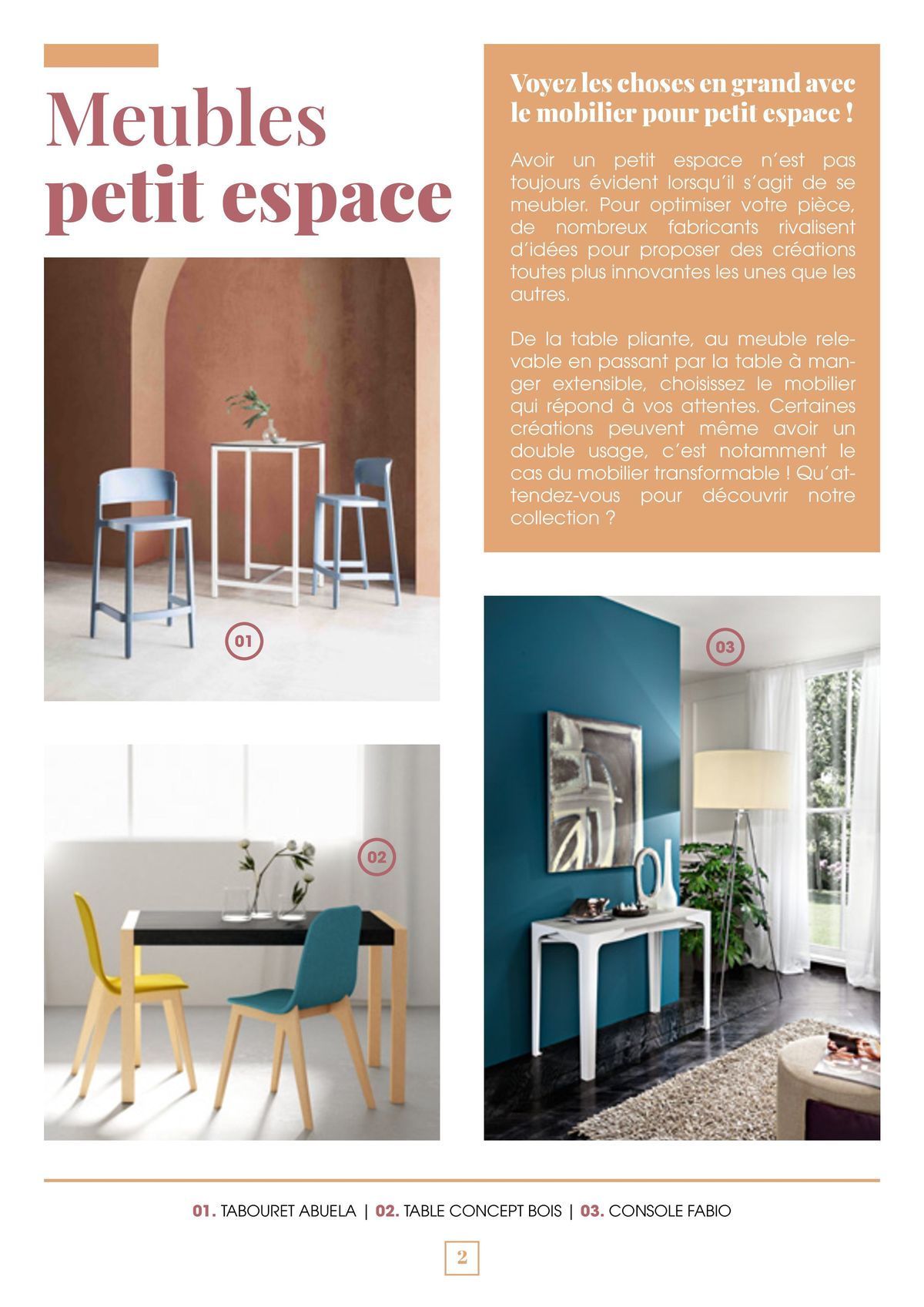 Catalogue Optimisez votre pièce avec du mobilier pour petit espace, page 00002