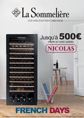 Catalogue Boulanger à Lons | OFFRE LA SOMMELIÈRE : JUSQU'À 500€ OFFERTS EN CARTE CADEAU NICOLAS ! | 30/04/2024 - 07/05/2024