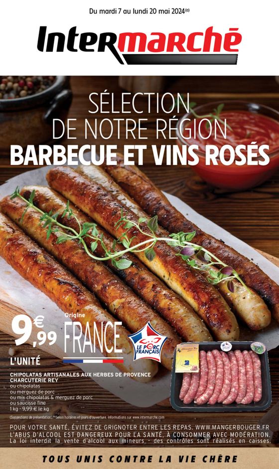 Catalogue Intermarché Express à Saint-Laurent-du-Var | SÉLECTION DE NOTRE RÉGION BARBECUE ET VINS ROSÉS | 07/05/2024 - 20/05/2024