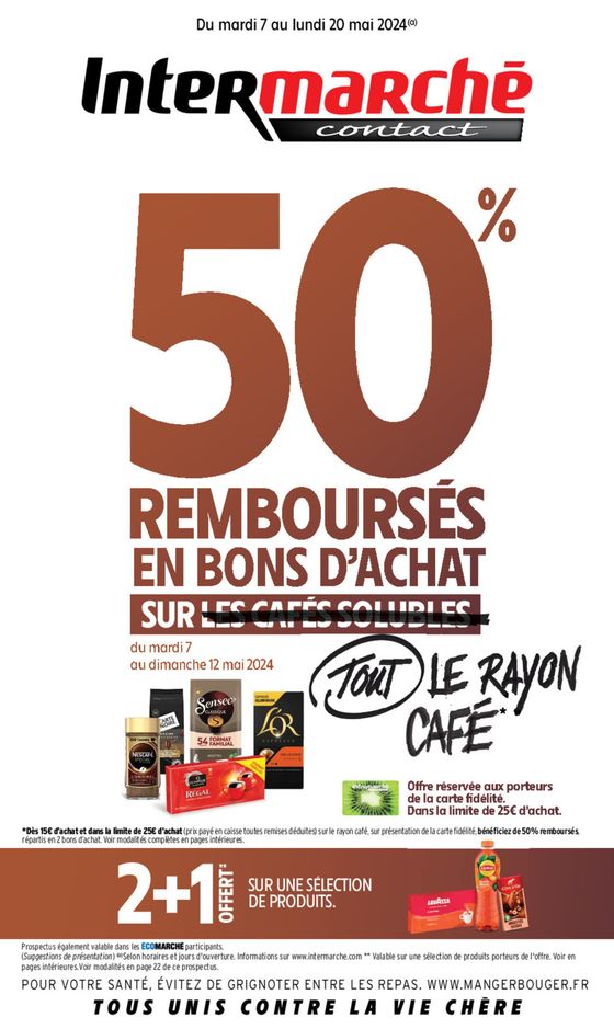 Catalogue Intermarché Contact à Aix-en-Provence | 50% REMBOURSÉS EN BONS D'ACHAT | 07/05/2024 - 20/05/2024