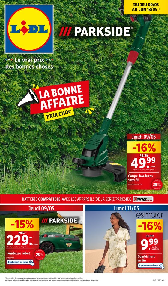 Catalogue Lidl à Ruffec (Charente) | Profitez de nos offres à prix Lidl : bricolage, mode, cuisine et bien plus à découvrir ! | 09/05/2024 - 13/05/2024