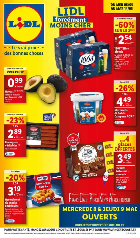 Catalogue Lidl à Amiens | Retrouvez tout ce dont vous avez besoin pour préparer vos apéros à petits prix chez Lidl ! | 08/05/2024 - 14/05/2024