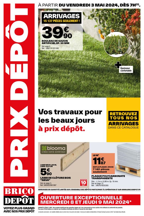 Catalogue Brico Dépôt à Aulnoy-lez-Valenciennes | PRIX DÉPÔT | 02/05/2024 - 16/05/2024