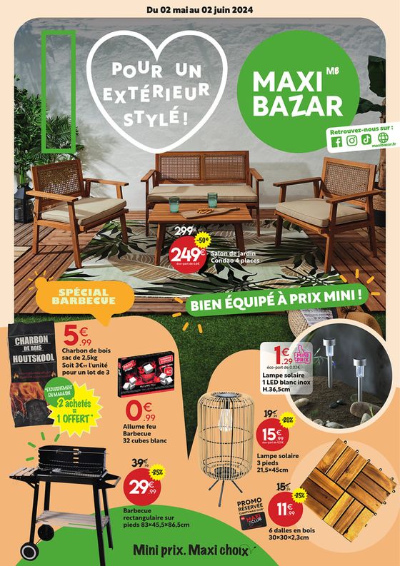 Catalogue Maxi Bazar à Béziers | Pour un extérieur stylé ! | 02/05/2024 - 02/06/2024