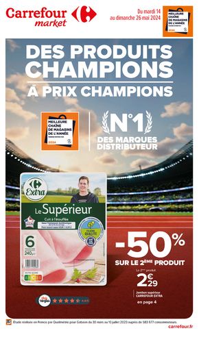Catalogue Carrefour Market à Cosne-Cours-sur-Loire | Des produits champions à prix champions | 14/05/2024 - 26/05/2024
