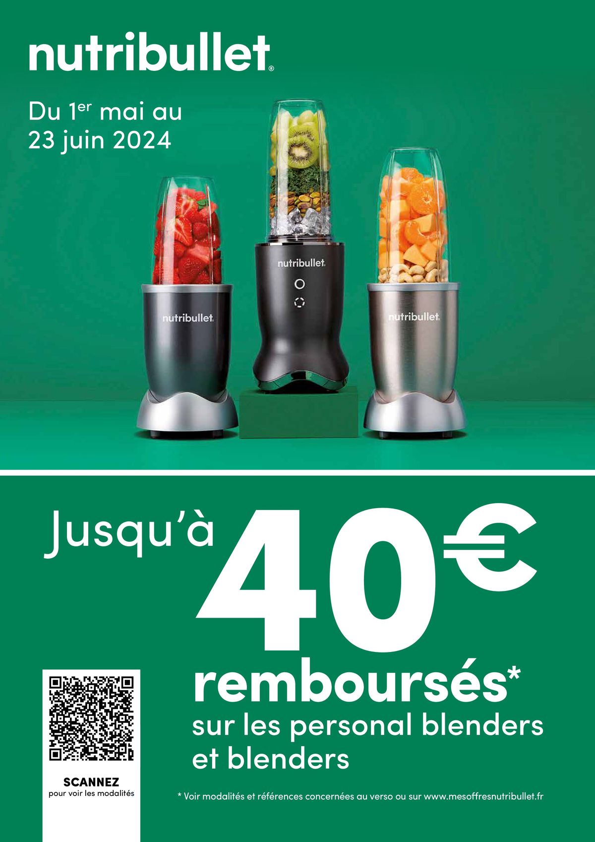 Catalogue OFFRE NUTRIBULLET : JUSQU'À 20€ REMBOURSÉS!, page 00001