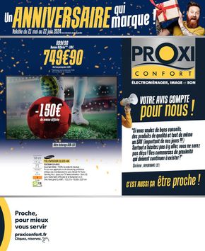 Promos de Multimédia et Electroménager à Rennes | PROXICONFORT Tabloid Mai 2024 BB sur Proxi Confort | 21/05/2024 - 22/06/2024