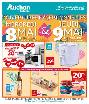 Catalogue Auchan Hypermarché | Ouvertures Exceptionnelles 8 & 9 Mai | 08/05/2024 - 09/05/2024