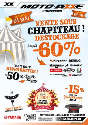 Catalogue Moto-Axxe à Valenciennes | Destockage, jusqu'à -60% sur les plus grandes marques | 03/05/2024 - 04/05/2024