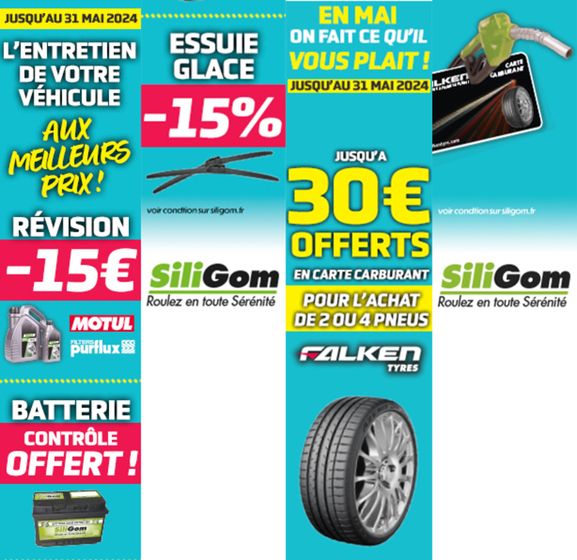 Catalogue SiliGom à Béziers | L'entretien de votre véhicule aux meilleurs prix ! | 03/05/2024 - 31/05/2024