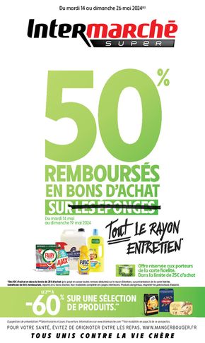 Catalogue Intermarché à Cherisy | 50% Rembourses en bons d'achat | 14/05/2024 - 26/05/2024