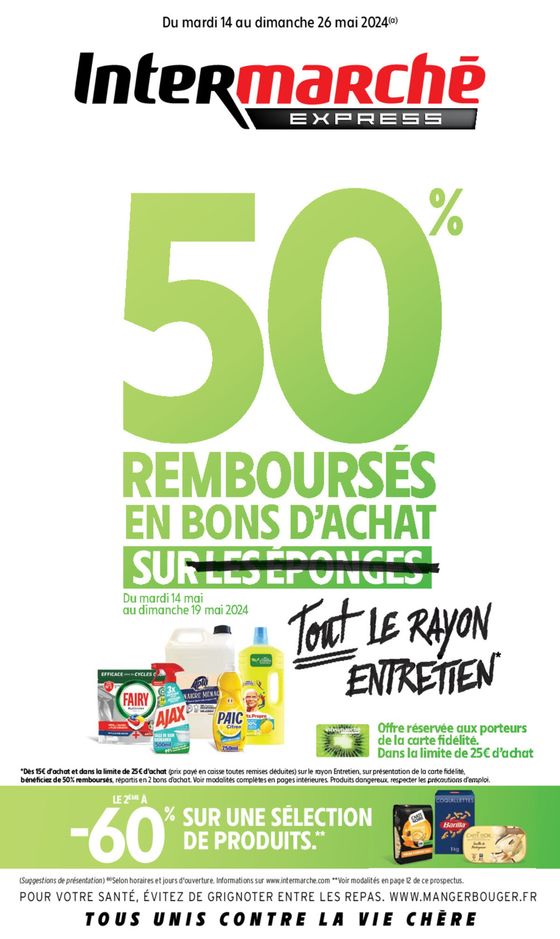 Catalogue Intermarché à Villebon-sur-Yvette | 50% Rembourses en bons d'achat | 14/05/2024 - 26/05/2024