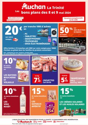 Catalogue Auchan Hypermarché à Nice | LES PROMOS DES 8 ET 8 MAI A AUCHAN LA TRINITE | 07/05/2024 - 09/05/2024