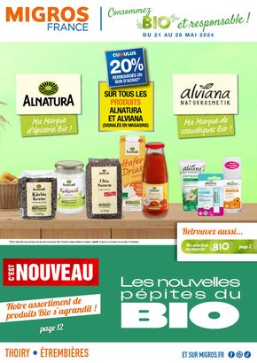 Promos de Supermarchés à Saint-Claude | Consommez BIO et responsable ! sur Migros France | 21/05/2024 - 26/05/2024