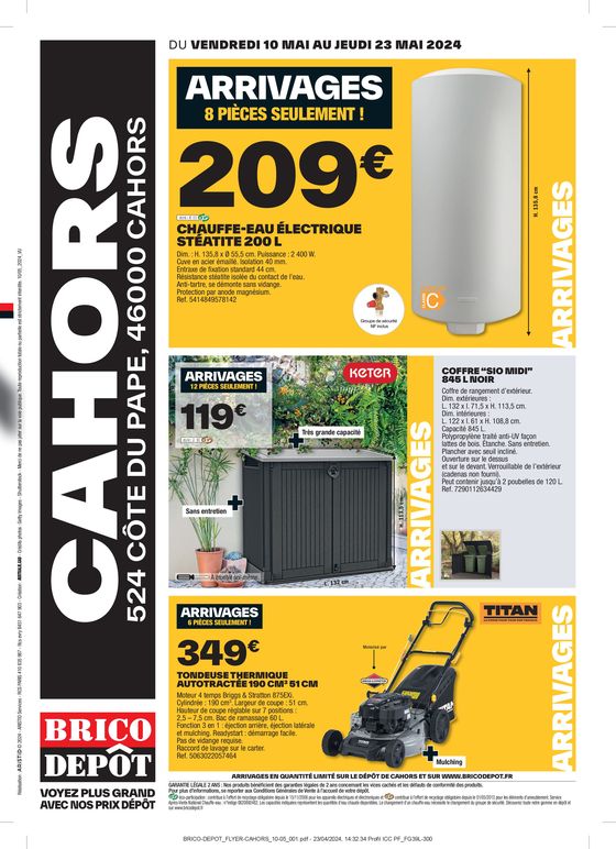 Catalogue Brico Dépôt | CAHORS | 09/05/2024 - 23/05/2024