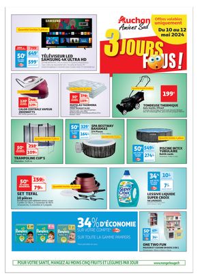 Catalogue Auchan Hypermarché | 3 jours fous | 10/05/2024 - 12/05/2024